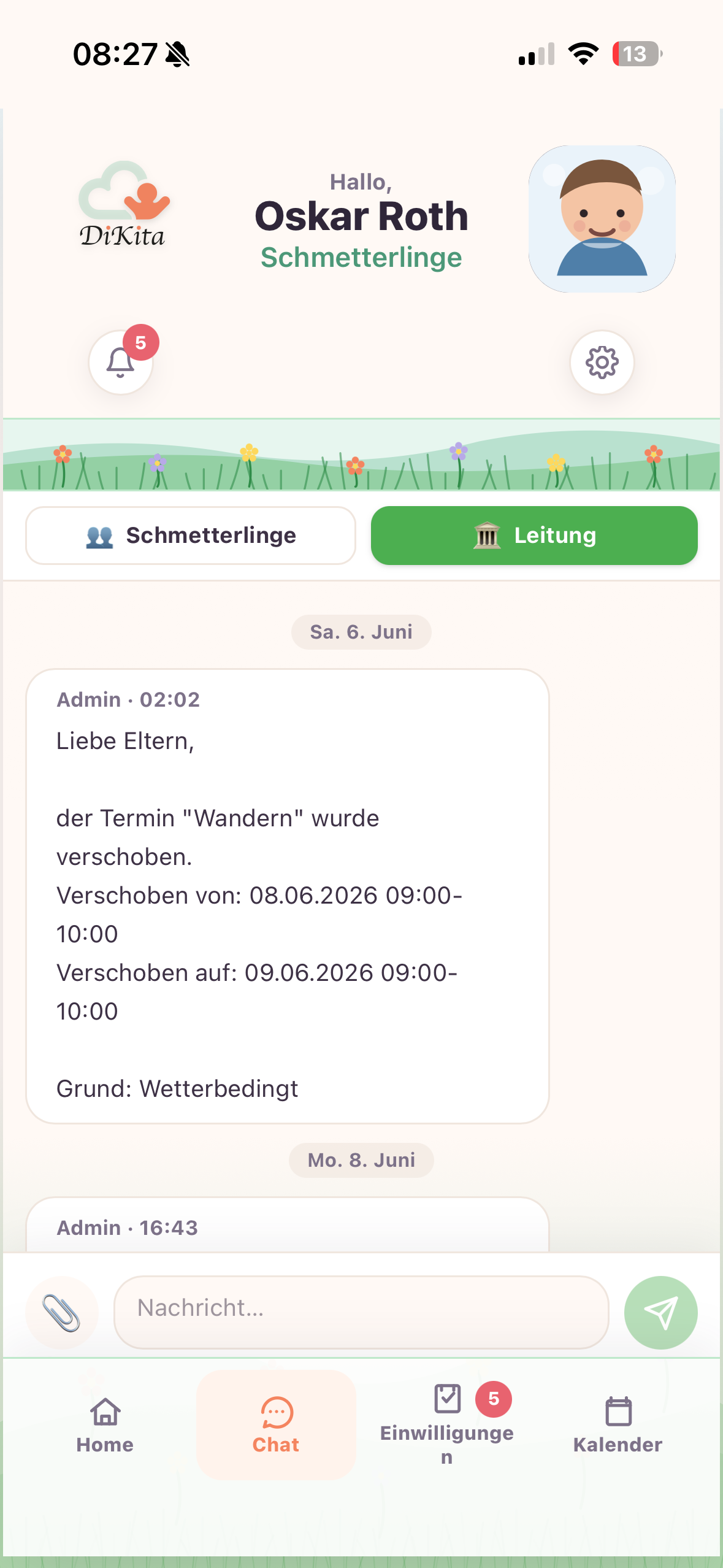 DiKita Eltern-App – Ansicht 2